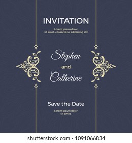 Save The Date invitation card design in henna tattoo style. Decorative mandala for print, poster,  cover, brochure, flyer, banner.