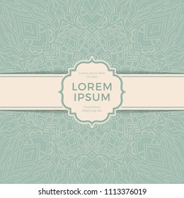 Save The Date invitation card design in henna tattoo style. Decorative mandala for print, poster,  cover, brochure, flyer, banner.