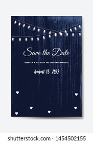 Save the Date invitation card design. Vector illustration. EPS 10