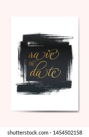 Save the Date invitation card design. Vector illustration. EPS 10