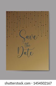 Save the Date invitation card design. Vector illustration. EPS 10