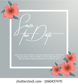 Save the date invitation card with light background