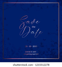 Save the date invitation with decorative design