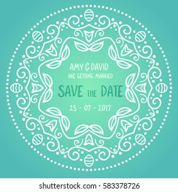 Guardar la invitación de fecha con un diseño decorativo