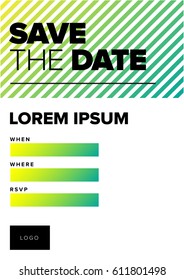 Save The Date Invitation Design. Minimal modern clean and beautiful colourful graphic design. Invitation design. vector illustration. eps 10
