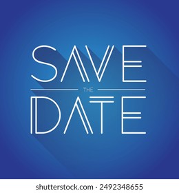 Save the Date invitation lettering vintage