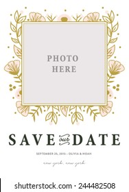 Save The Date Invitation With Photo Frame