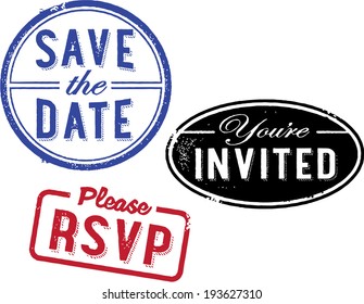 Save the Date Invitation Stamps