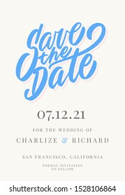 Save the date. Invitation template.