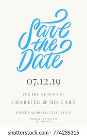 Save the date. Invitation template.