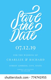 Save the date. Invitation template.