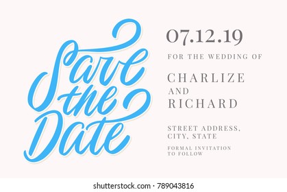 Save the date. Invitation template.