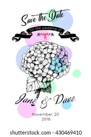 Save the date invitation template. Vector illustration