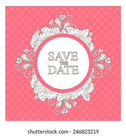 Save The Date Invitation. vector