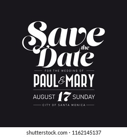 Save the date invitation wedding sign