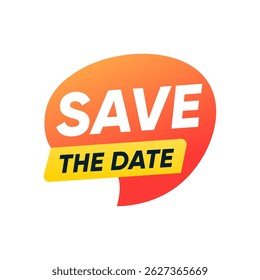 Save The Date Label Sign Vector Design