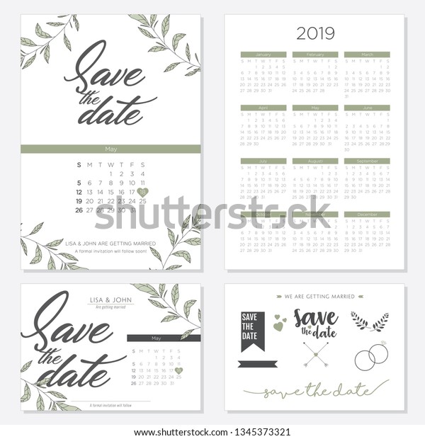 Save The Date Calendar Template 2019