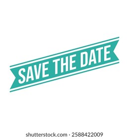 Save the Date Letter Rubber Stamp Vector Template