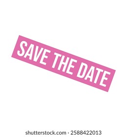 Save the Date Letter Rubber Stamp Vector Template