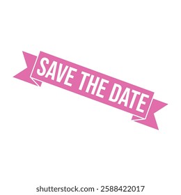Save the Date Letter Rubber Stamp Vector Template