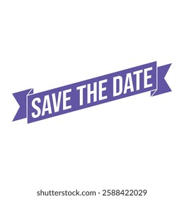Save the Date Letter Rubber Stamp Vector Template