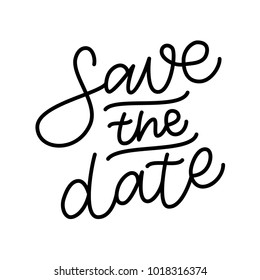 SAVE THE DATE LETTERING