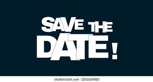 Save the date lettering illustration