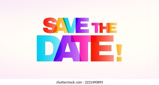 Save the date lettering illustration