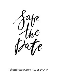 Save the date lettering isolated vector