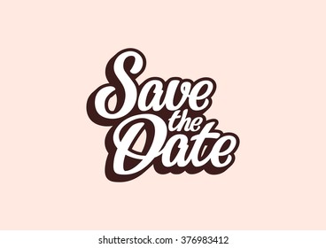 Save the Date lettering text
