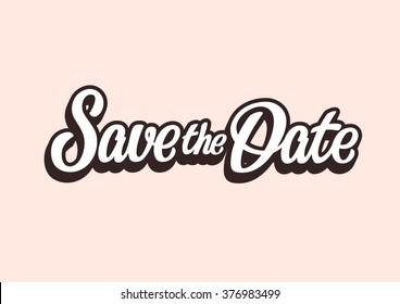 Save The Date Lettering Text