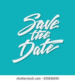 Save the Date lettering text