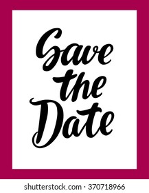 Save the Date lettering vector