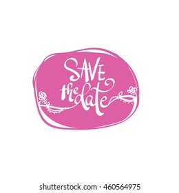 Save the date lettering word vector file