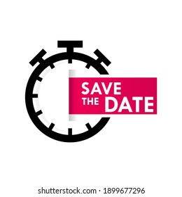 Save the date logo template illustration