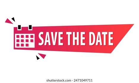 Speichern The Date Message Creative Label Illustration	