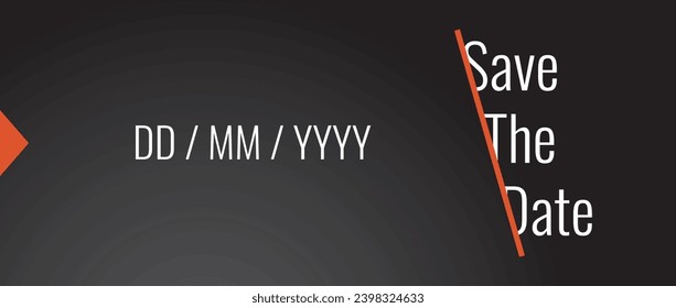 Save the date minimalistic banner. It can be used for business, marketing, and advertising. stylish text on a black background. Vector EPS 10
