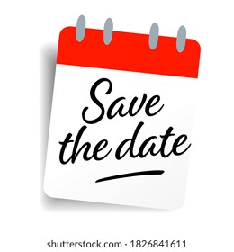 Save the date on calendar background