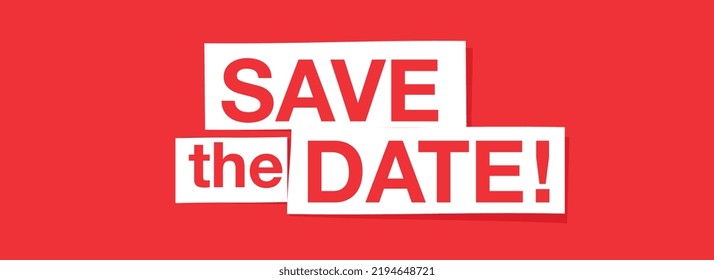 Save the date on cut letters
