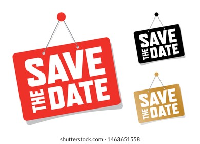 Save the date on door sign