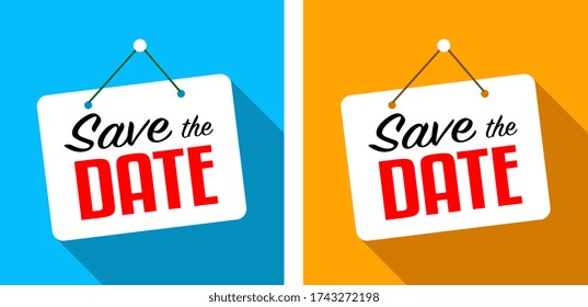 " Save the date " on door sign