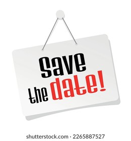 Save the date on door sign