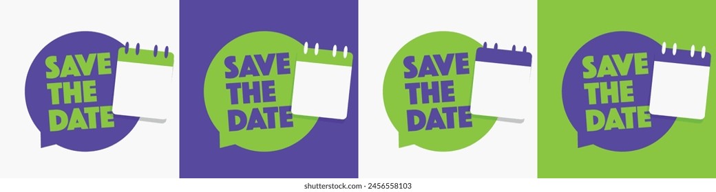 Save the date on speech bubble
