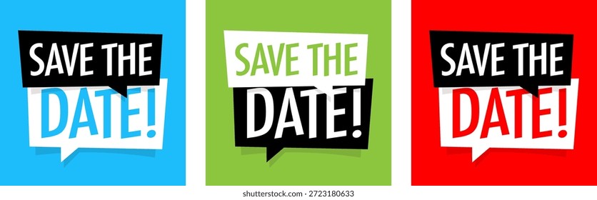 Save the Date on speech bubble