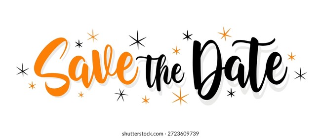 Save the Date on white background