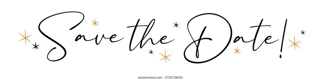 Save the Date on white background