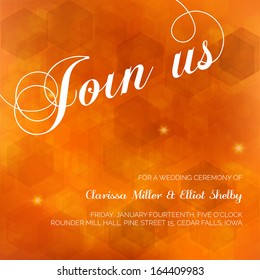 Save the date for personal holiday. Wedding invitation. Vector image.