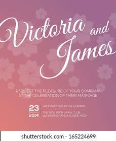 Save the date for personal holiday. Wedding invitation. Vector image.