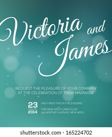 Save the date for personal holiday. Wedding invitation. Vector image.