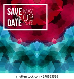 Save the date for personal holiday. Wedding invitation. Vector image. 